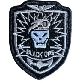 Unbranded CALL OF DUTY SEALS COMBAT LOGO BLACK OPS SKULL TACTICAL B&W HOOK MILITARY PATCH