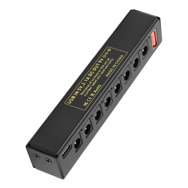 Guitar Pedal Power Supply 8 Way Isolated Low Noise Effect