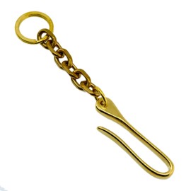 Hook Chain Biker Keychain Keychain Brass Wallet Chain ;AMOKY-001-009, antique, gold