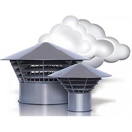 WYSKONT Grey Ventilation Hood Polypropylene - Roof Vent DN110, UV-Stabilised, Aesthetic, Protection Against Leaves, Insects, Birds, No Connections, Mounting on the Pipe (DN110)