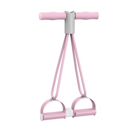Pedal Puller Resistance Band | Yoga Stretch Bands - 4 Tube Workout Exercise Equipment Auxiliary Device for Abdomen Arm Leg Slimming Training Women Men Gym Home Sit up Fitness Stretching
