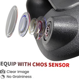 EWAY Tailgate Handle Backup Reverse Camera with 4.3 inch Rear View Mirror Monitor Kit for Dodge Ram 1500 2500 3500 2002-2008 Vehicle Safety Auto Reversing Parking Camera