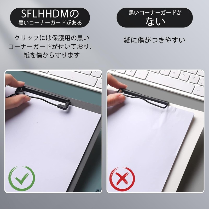SFLHHDM Clip Holder, A4 Binder, Foldable, Clipboard, Thin, Easy to