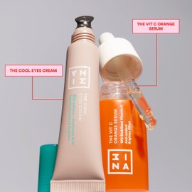 3INA MAKEUP - The Skin One Kit - Skin Care Set for Morning Routine - The Vit C Orange Serum + The Cool Eyes Cream - Skin Care Set - Morning Skincare Kit - Vegan - Cruelty Free