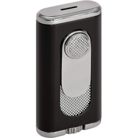 Xikar Verano Flat Flame Cigar Lighter, Elegant, Black, Lifetime Warranty
