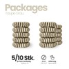Specora Spiral Hair Scrunchies Taupe Pack of 10 - 4