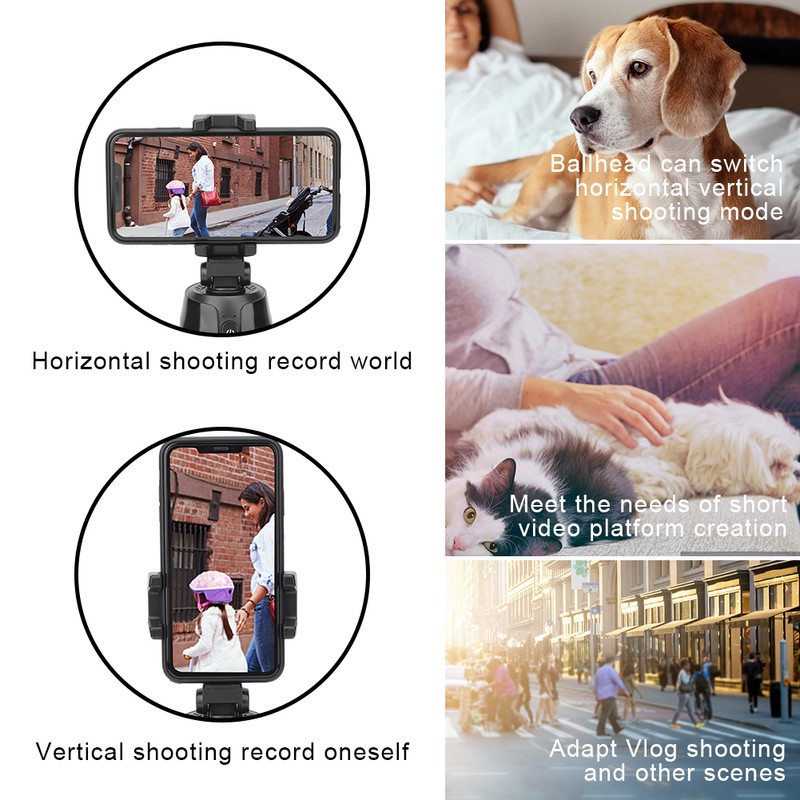 ABS Portable Outdoor 360 Panoramic Automatic Identification Face Following Shooting