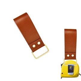 ZGGAZCA Tape Measure Holder with Belt Clip Durable Measuring Tool Holster Loop for Belt Leather Clip Holder for Tape Measures Measuring Tools and Utility Belts for Workmen