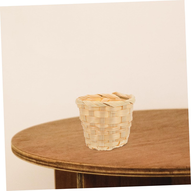 STOBAZA 3sets Tiny Basket Organizer Woven Storage Basket Small Baskets