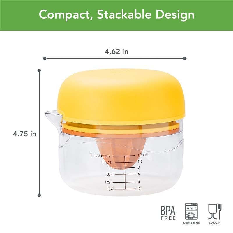 Tovolo All-in-1 Citrus Juicer and Zester Set, White & Yellow