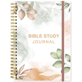 Bible Study Journal – Church Notes Notebook – Note Taking & Journaling Kit, 5.8" x 8.5", Rose Leaf