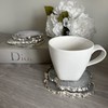 Crystal Coasters -White and Silver Salt Agate - Set of