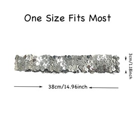 COTIM COYIN Sequin Headbands for Women Girls, Sparkly Elastic Hairband Headband for Party Dance Festival Wedding Birthday Cosplay, 8 Pack, Gold