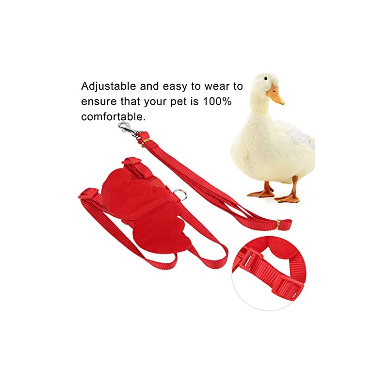 Duck Harness, Adjustable Chicken Walking Harness Breathable Pet Vest for