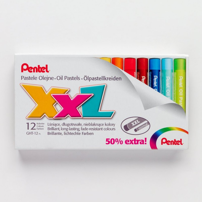 Pentel Large Oil Pastels - Assorted Colours - 1 Pack