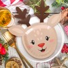 JarThenaAMCS 48Pcs Christmas Elk Paper Plates Xmas Funny Cartoon Reindeer