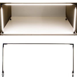 Showcase LED Light, 3 Sided Horizontal LED Pole Light 4000K for Jewelry Display case Museum Trade Show (13" Wide)