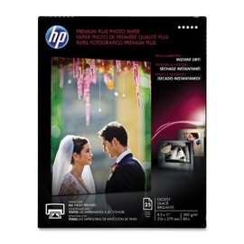 HP Premium Plus Photo Paper 80# Glossy (8.5" x 11") (25 Sheets/Pkg)