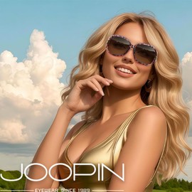 Joopin Big Sunglasses 2 Pack Oversized Shades for Women Trendy Large Sun Glasses Polarized UV Protection Ladies Butterfly Sunnies (Black + Leopard)