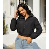 Angsuttc Womens Quilted Jacket Solid Zip-Up Cropped Puffer Jackets Bubble