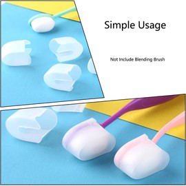 10 Pcs Ink Blending Brush Head Protection Caps Craft Ink Blending Brush Cases Foundation Makeup Brush Covers for Most Brush Heads
