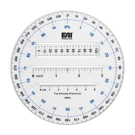 EAI Education Percentage Protractor - Set of 10