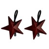 Burgandy Barn Star Curtain Tiebacks Set of 2
