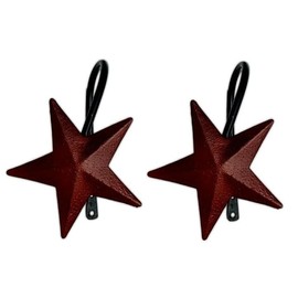 Burgandy Barn Star Curtain Tiebacks Set of 2
