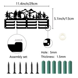 CREATCABIN Sports Medal Holder Hooks Running Medals Hanger Display Rack Mountain Tree Awards Lanyard Ribbons Small Iron Rack Frame for Runners Competition Race Victory Gymnastics Dance 11.4x5.1Inch