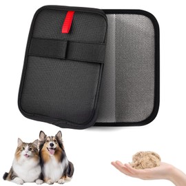 Velmoriah 2-Pack Electrostatic Pet Hair Remover, Double-Sided Pet Hair Removal Gloves, Reusable Cat & Dog Grooming Gloves for Couch, Furniture, Carpet, Car Seat, Blankets, Clothes