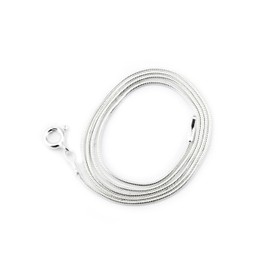 Windalf Delicate Snake Necklace Emotion 46 cm Women's Silver Necklace for Pendant Simple Delicate Fine Silver Chain 925 Sterling Silver, Fabric, No Gemstone