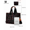 Creative Leopard Print Tote Bag Set, Large Capacity Waterproof Printed