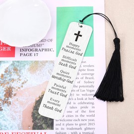 Baptism Faith Gifts for Teens - Religious Church Bulk Gifts Confirmation Gifts for Teen Girls Bible Verse Bookmark for Girls Catholic Christian Bookmark Gifts for Women Book Marks for Reading Women