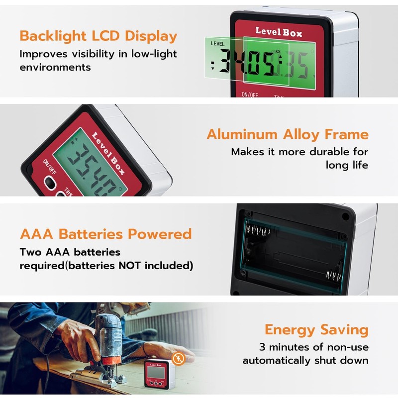 Mcbazel Digital LCD Protractor Inclinometer