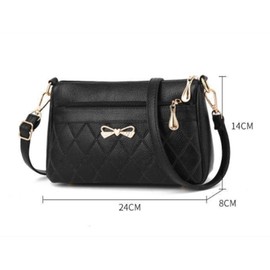 KOMUNJ Women Handbags Shoulder Bags Small Square Soft PU Leather Cross Body Ladies Bags Elegant Butterfly Decoration, Black