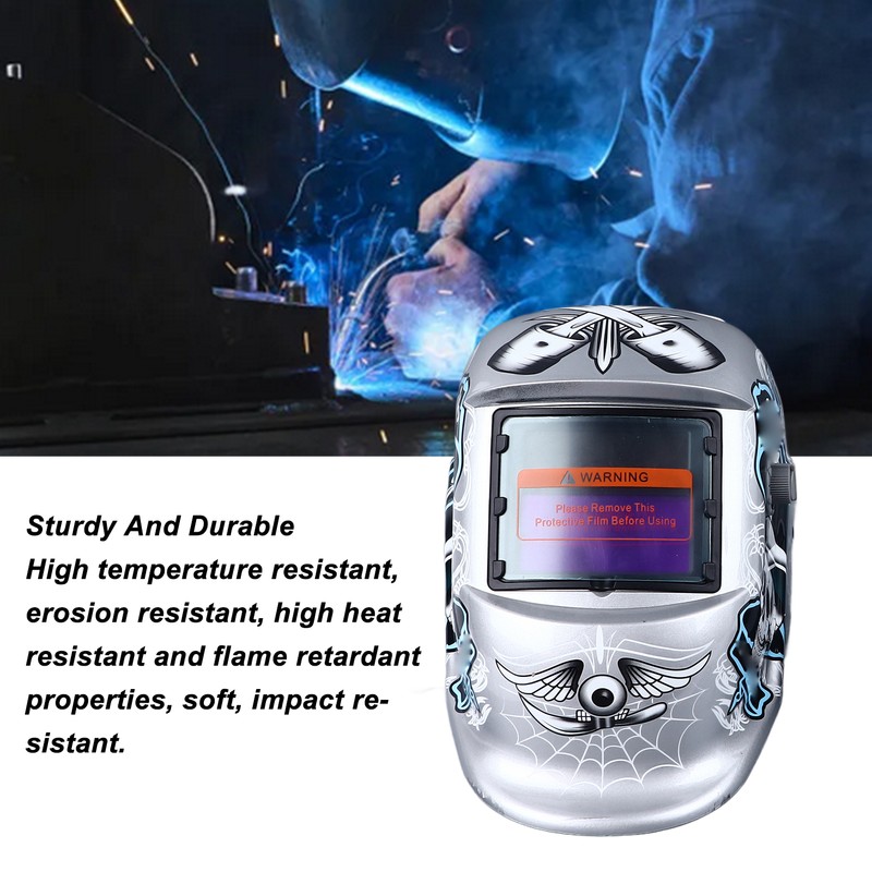 Auto Darkening Welding Helmet 93x43mm Large View Screen 2 Sensors
