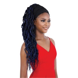 Seduction Quick Wrap with Headband Wig WRAP.BX36W Box Braid Wavy 36" (T1B/30)