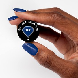 308 Semilac UV Nail Festive Blue 7 ml