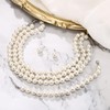 Clearine Elegant 1920s Round Cream Simulated Pearl Silver Plated 3