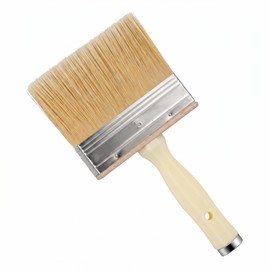 Mister Rui Deck Brush, 5-Inch Stain & Sealer Brush for Wood, Large Limewash Paint Brush for Decking, Fence, Brick Concrete Walls, and Furniture, Threaded Handle Compatible with Extension Poles
