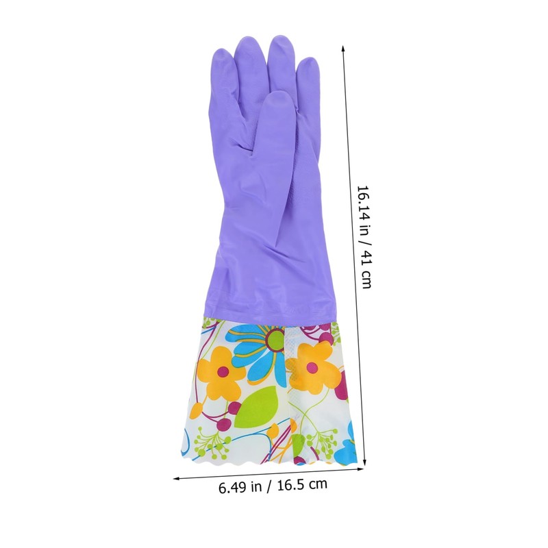Baluue 3pairs Food Grade Gloves for Dishwashing Kitchen Cleaning Gloves