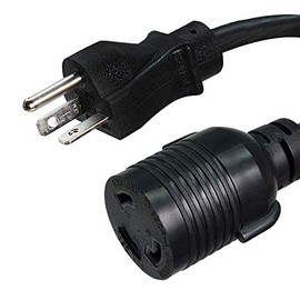 NEMA 6-20P to L6-30R Plug Adapter - 1 Foot, 15A/250V, 14/3 SJOOW - Iron Box # IBX-5903-01