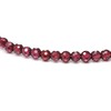 Echtes Granat AAA Edelstein Armband mit facettierten 3mm Perlen -