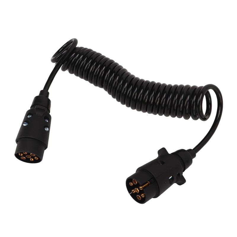 12.8ft Trailer 7 Core Coiled Cable Flexible Retracted Stable Connection