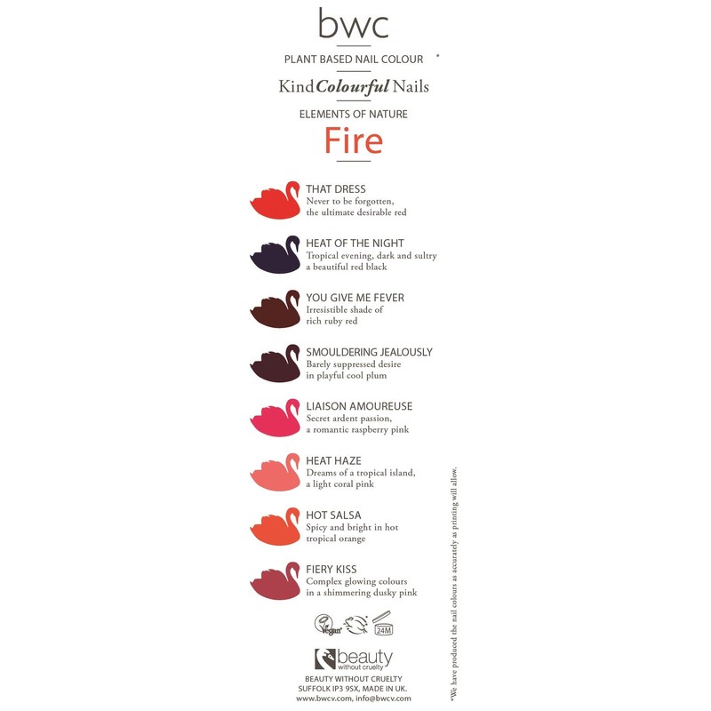 BWC Beauty Without Cruelty Kind Colourful Nails Fire - Heat