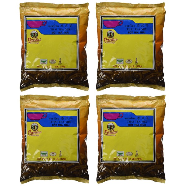 Pantainorasingh Thai Tea Mix, 16-Ounce Bags (Pack of 4)