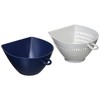 DELISH KITCHEN Pearl Metal Chilitori Colander Bowl, Small, Navy
