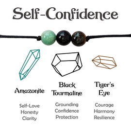 FineryGal Self Confidence Bracelet for Women Courage Wristlet Gift Love Heart Wrap Family Friends Graduation Birthday