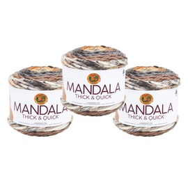 (3 Pack) Lion Brand Yarn Mandala Thick & Quick Bulky Yarn, Stairwell