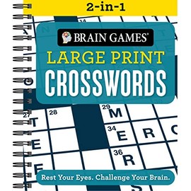 Brain Games 2-in-1 - Large Print Crosswords: Rest Your Eyes. Challenge Your Brain.